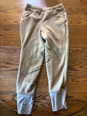 Tuffrider Winter Riding Breeches with Light Gray Ankles